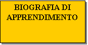 Casella di testo: BIOGRAFIA DI APPRENDIMENTO